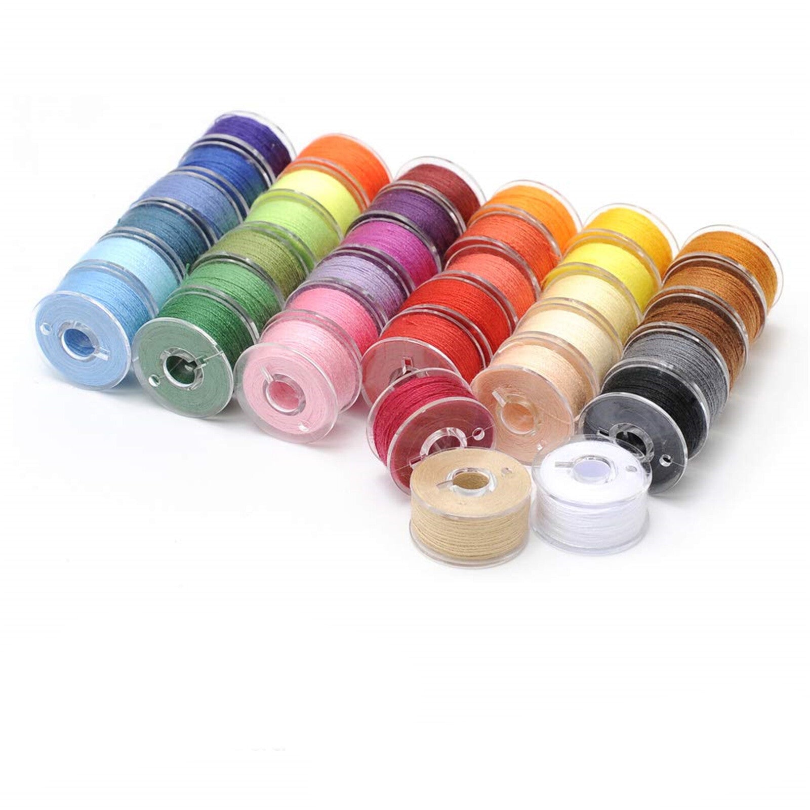 100PCS Multicolor Sewing Thread Spools - Universal Machine Bobbin Embroidery Thread Set