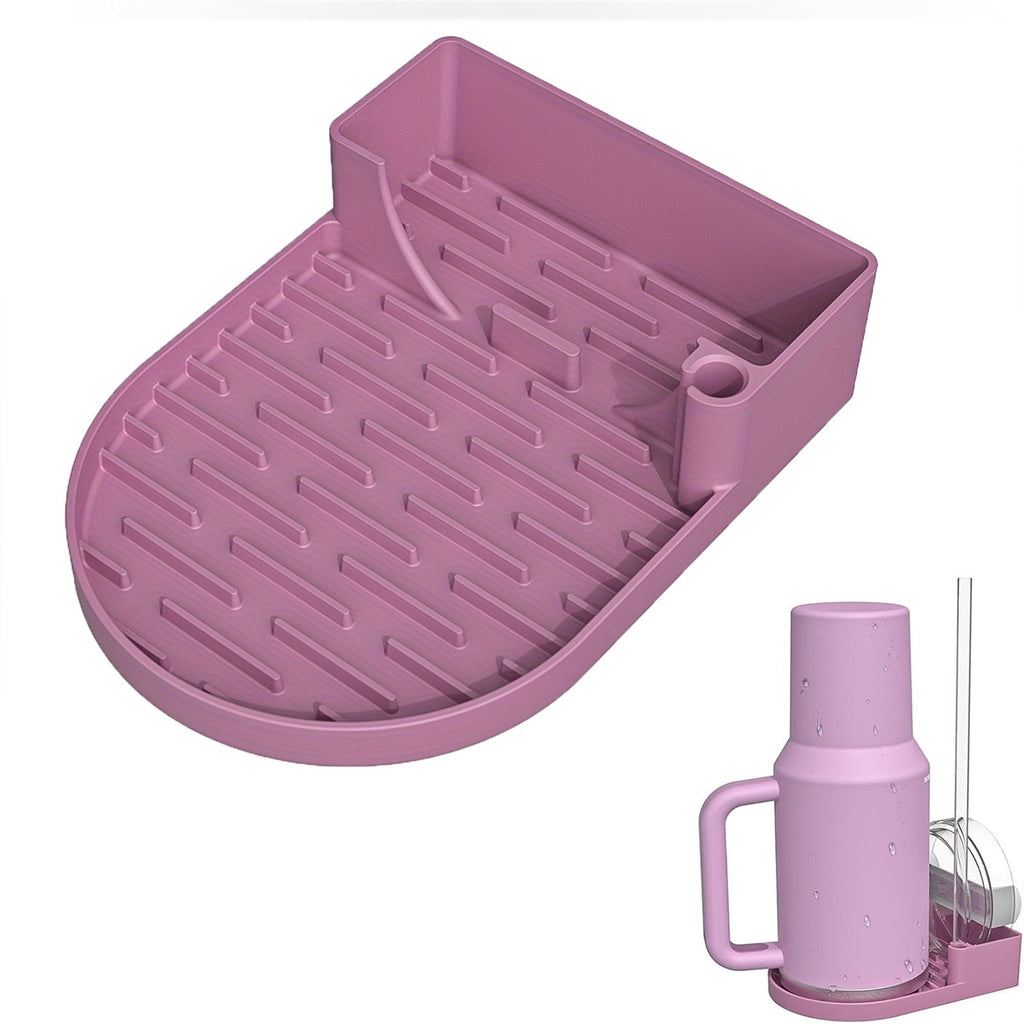 2PCS Silicone Water Bottle Drying Rack – Non-Slip Cup Dryer Stand for Bottles, Lids and Straws