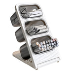 Large Capacity Desk Organiser Pencil Holder - Slanted Pen Holder Storage Box for Office and Makeup Supplies