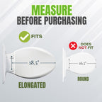 Elongated Raised Toilet Seat with Lid | Non-Slip Booster Seat for Elderly, Pregnant & Post-Surgery Recovery