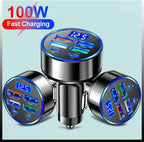 Three 6 port car chargers