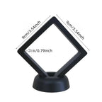 20PCS Square 3D Floating Jewelry Display Frames - Coin Holder Box Cases with Stands