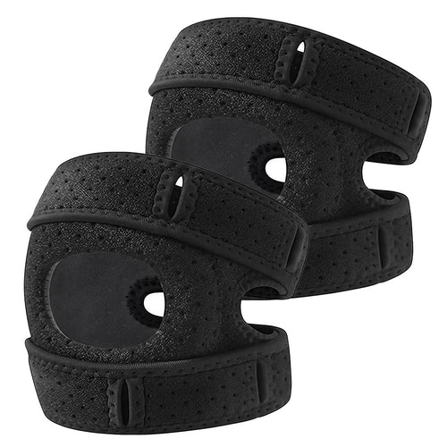 2 Pack Knee Brace Support with Gel Pad and Side Stabilizers – Adjustable Knee Sleeve for Sports and Joint Pain Relief
