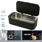 Ultrasonic Cleaner 450ml Sonic Wave Cleaning Machine for Jewelry Glasses Watch Stainless Steel Tank
