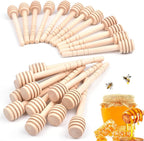 200PCS Wooden Honey Dipper Sticks 10cm - Mini Jam Syrup Honey Stirring Sticks