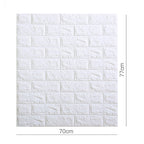 40 Pack 3D Brick Wall Stickers | Self Adhesive Foam Wallpaper Panels Waterproof White Wall Decor