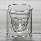 8PCS Crystal Skull Shot Glass Set 75ml – Clear Glass Vodka Whiskey Liquor Cups