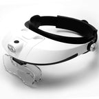 LED Headband Magnifying Glass with Light – Jeweler Headset Loupe (5 Lens Set)