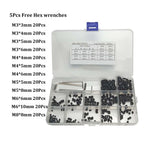 240pcs Hex Socket Grub Screw Set M3–M8 | Carbon Steel Assortment Kit with 5 Hex Keys