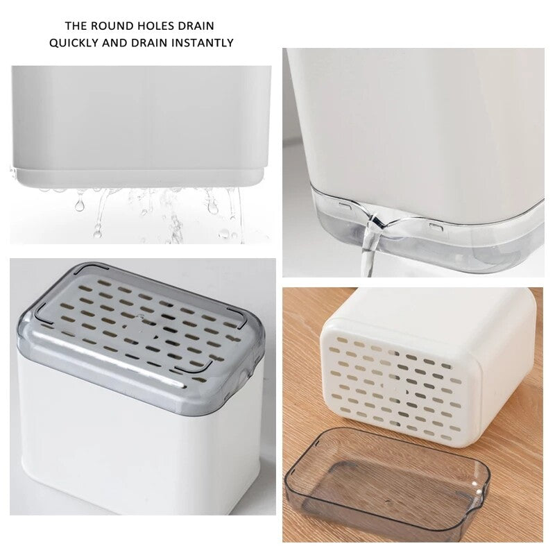 Cutlery Drainer Basket - Multifunctional Spoon Chopstick Storage Holder with Drain Base