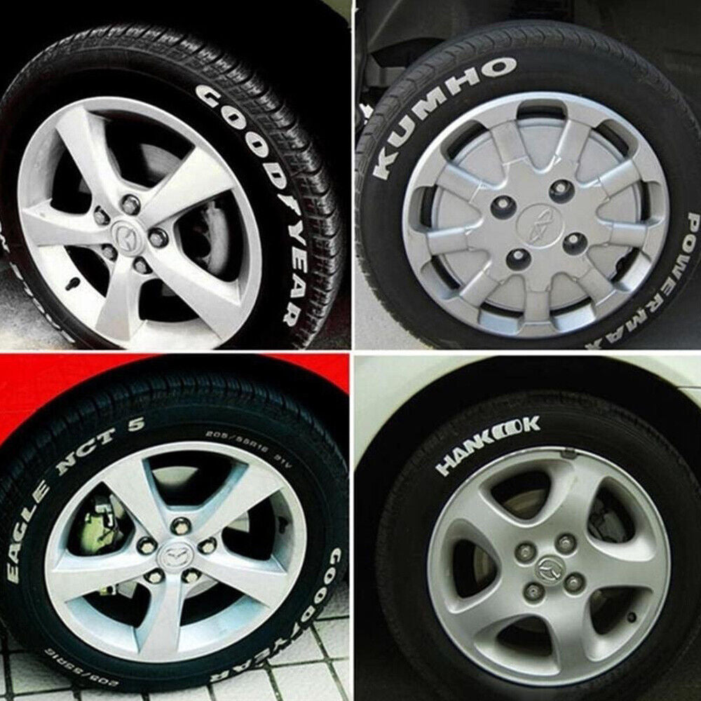 40pcs White Tyre Paint Marker Pens | Waterproof Tire Tread Marking Pens for Car & Motorcycle
