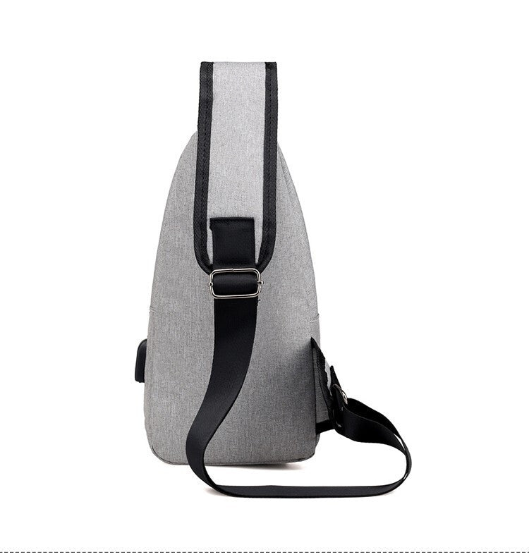 Men’s Sling Chest Bag with USB Charging Port – Crossbody Shoulder Backpack for Travel and Outdoor Use