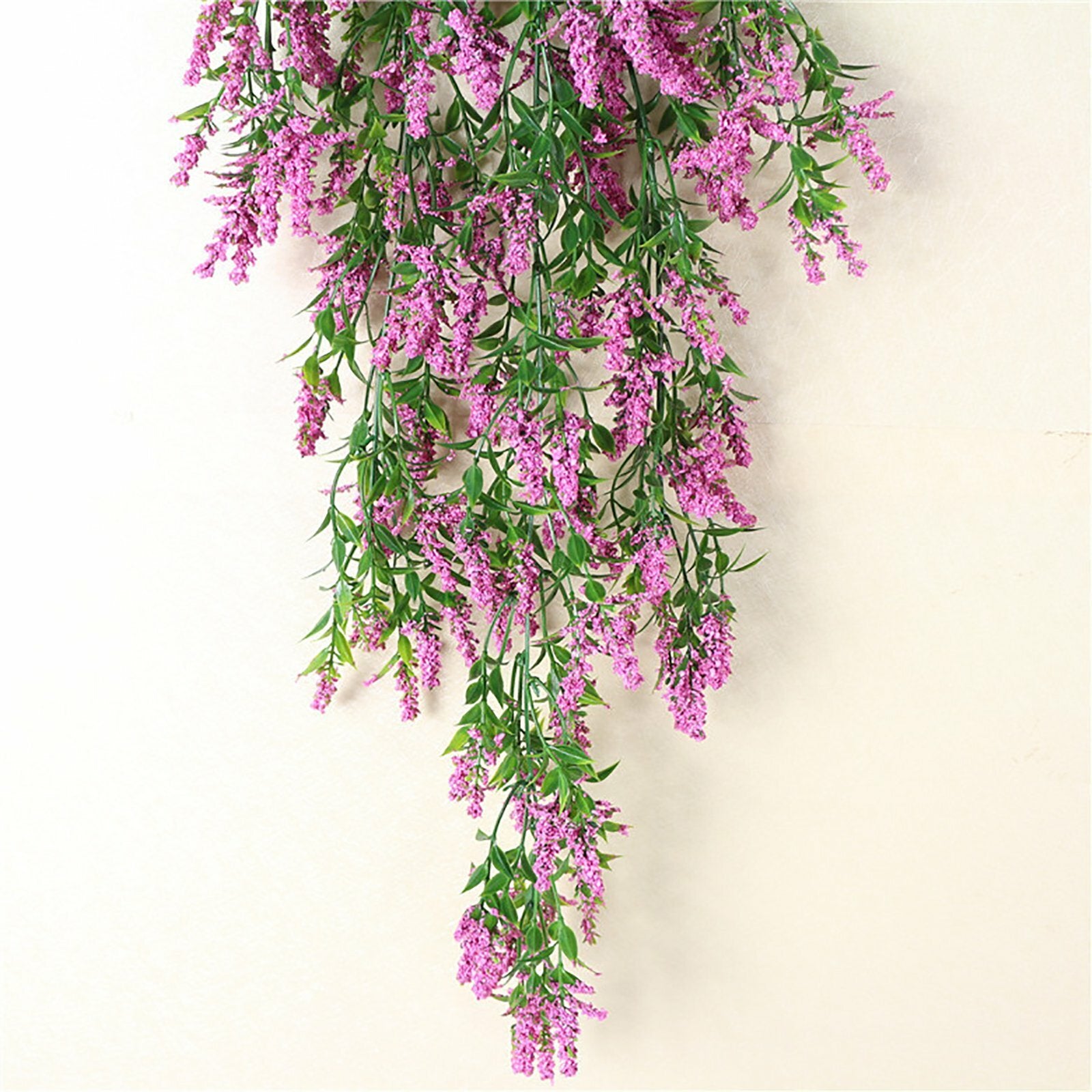 4PCS Artificial Hanging Lavender Plants Faux Vine Flowers Home Wedding Decor