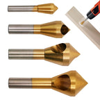 8PCS Chamfer Deburring Drill Bit Set - 90 Degree Countersink Bits for Metal and Rotary Tools