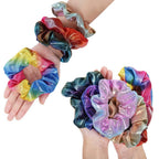 40PCS Metallic Glitter Scrunchies - Women’s Elastic Hair Ties Multicolour
