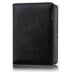 Slim RFID Blocking Passport Holder Wallet – Travel ID Card Organizer (AU Design)