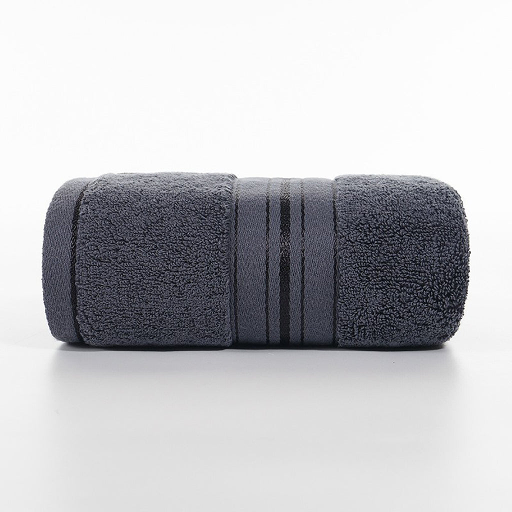 2PCS Cotton Face Washer Towels 35x75cm - Soft 120GSM Face Cloth Set Grey