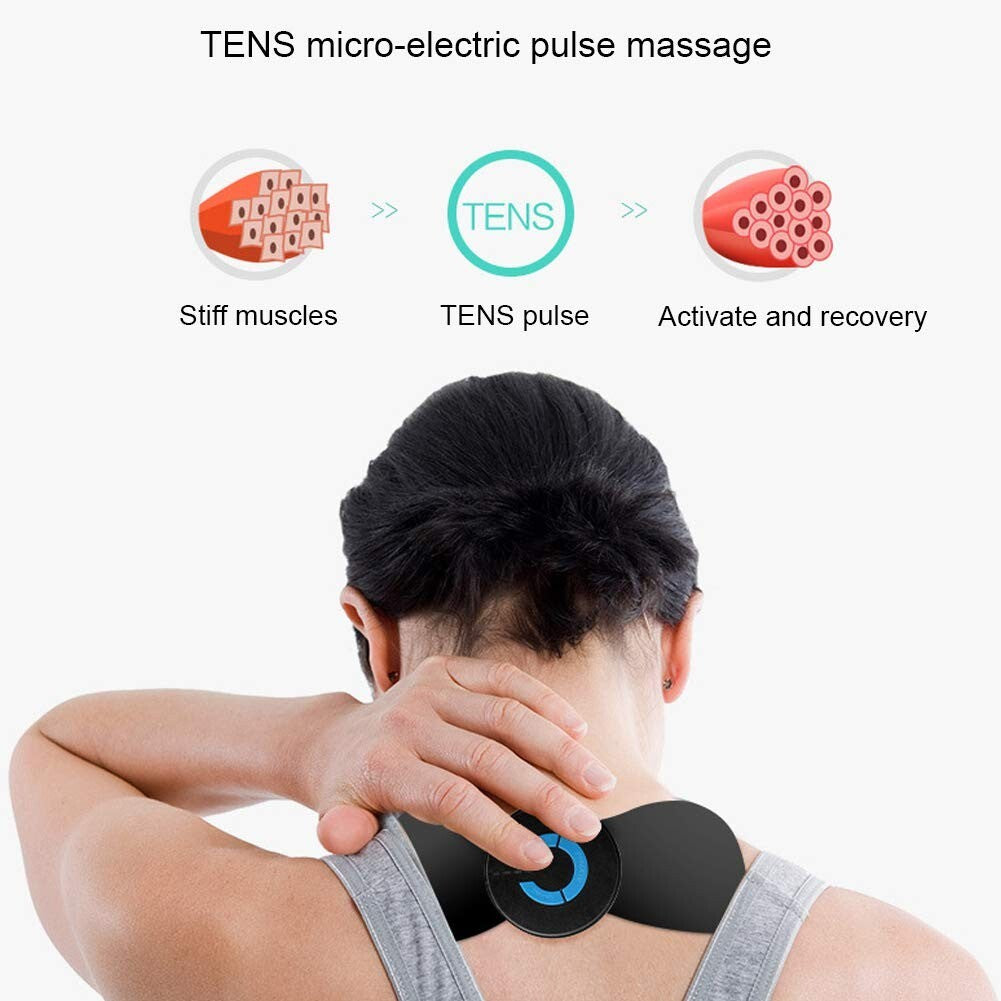 Massage pad on the back of the neck