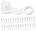 500PCS Curtain Glide Hooks 28mm - Plastic Rail Runner Rings for Curtains and Drapes