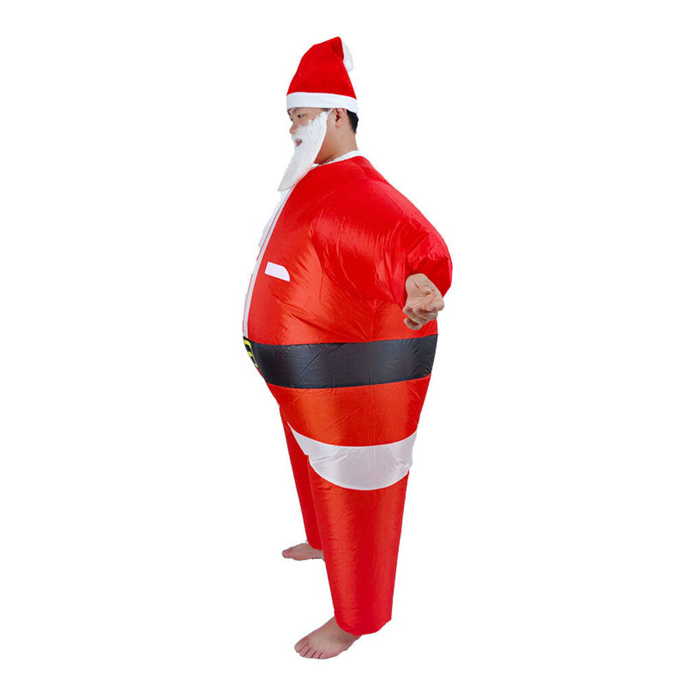 Inflatable Santa Claus Costume Christmas Suit, Funny Props Outfit Xmas OD