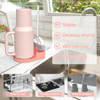 2PCS Silicone Water Bottle Drying Rack – Non-Slip Cup Dryer Stand for Bottles, Lids and Straws