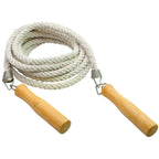 Double Dutch Jump Rope for Group Skipping and Fitness Training – Long Rope with Wooden Handles