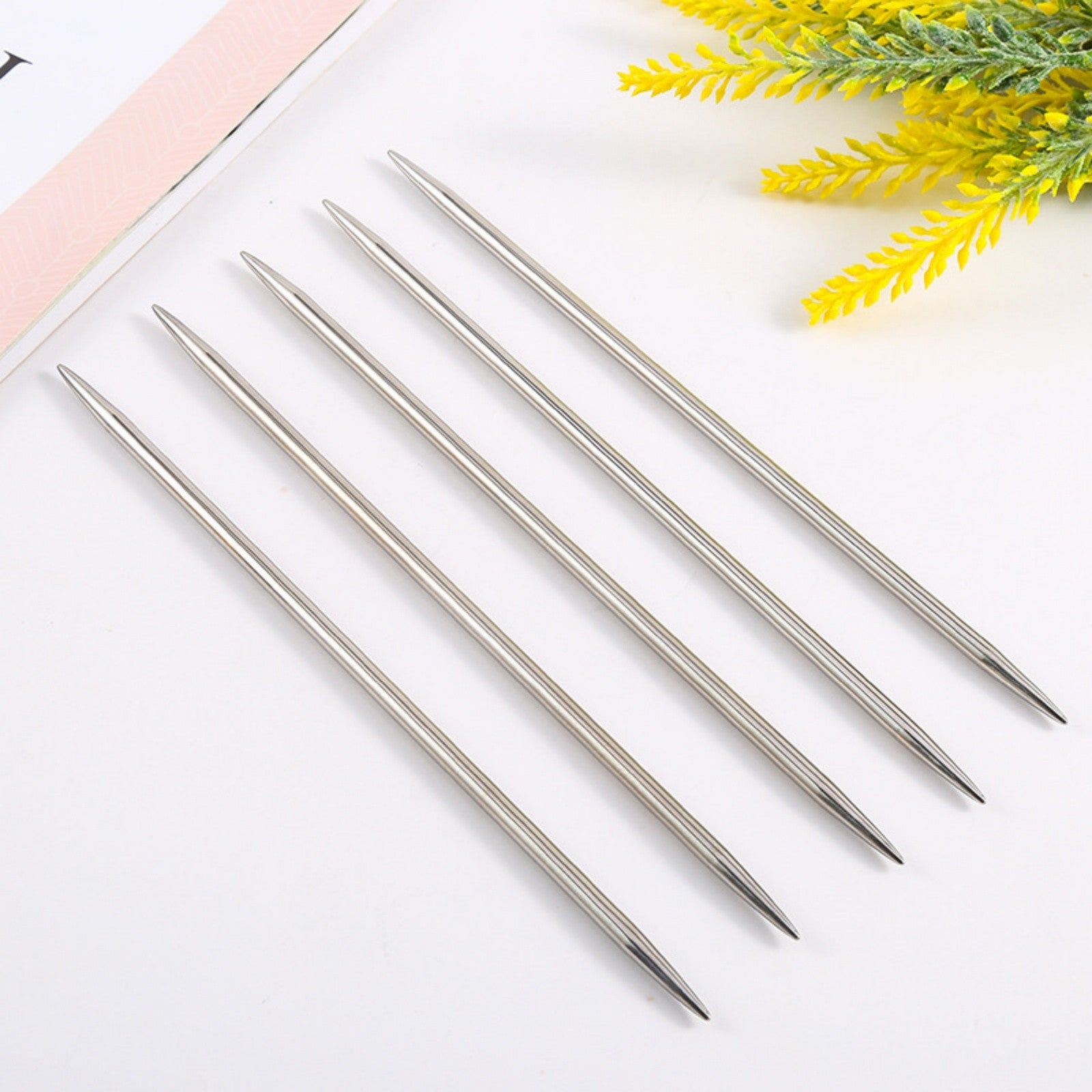 165PCS Stainless Steel Double Pointed Knitting Needles Set 20cm - Knitting Tools Kit