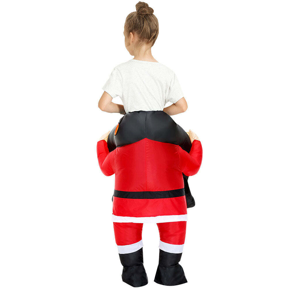 Riding Santa Inflatable Costume Suit Christmas Cosplay Party Decor Adult Kids OD
