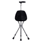 Foldable Seat Cane with Tripod Chair Portable Walking Stick Seat Outdoor Travel Mobility Aid