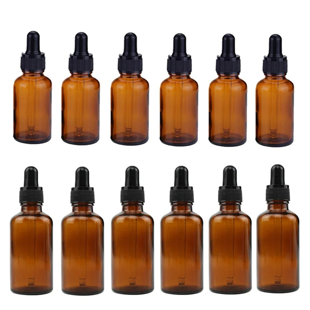 30ml Amber Glass Dropper Bottles | Essential Oil Pipette Reagent Eye Drop Bottle