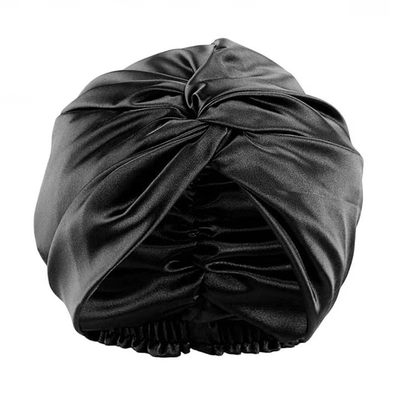 2pcs Adjustable Silk Sleep Caps for Women | Double Layer Knotted Satin Turban Bonnet