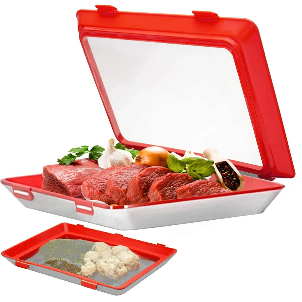 3Pcs Reusable Food Preservation Trays Fresh Food Storage Containers Vegetables