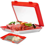 3Pcs Reusable Food Preservation Trays Fresh Food Storage Containers Vegetables