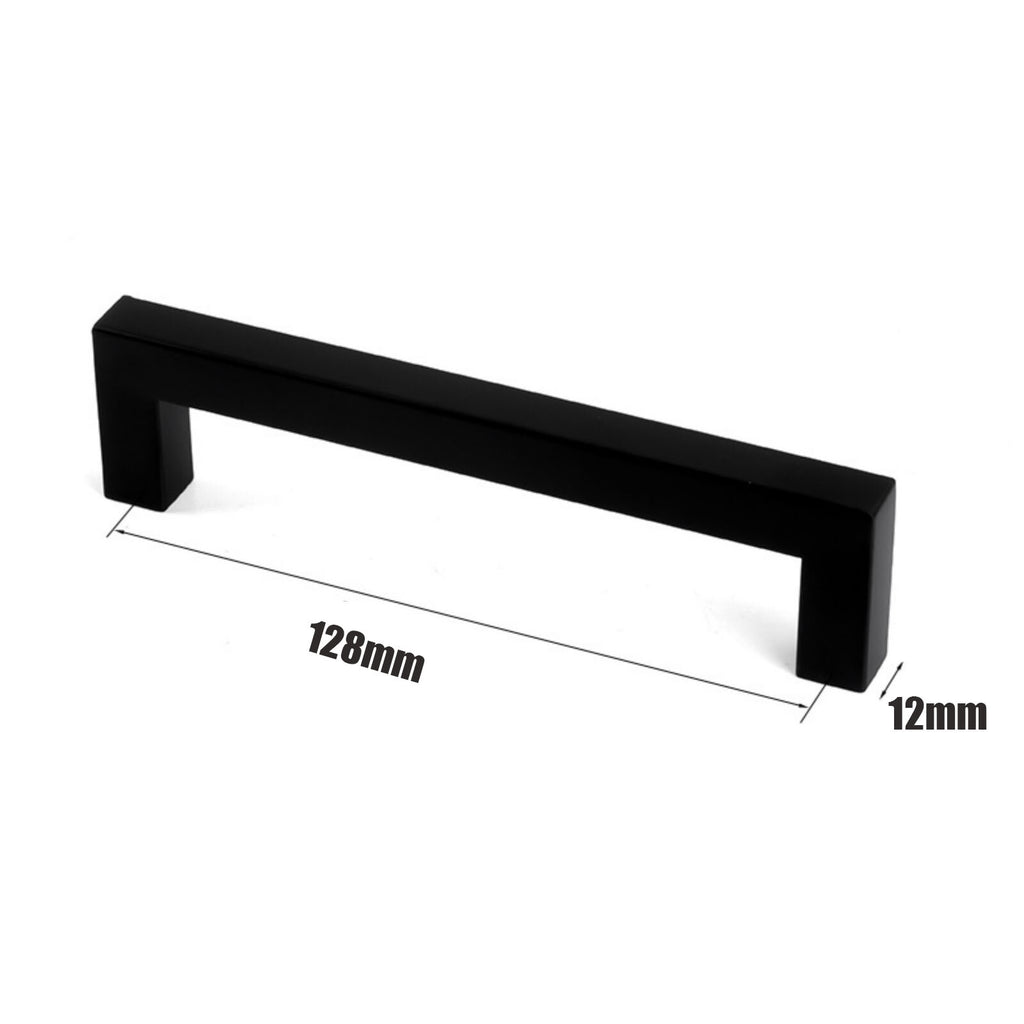 5 Pack Matte Black Cabinet Handles – Stainless Steel Drawer Pulls for Kitchen Cupboards and Doors