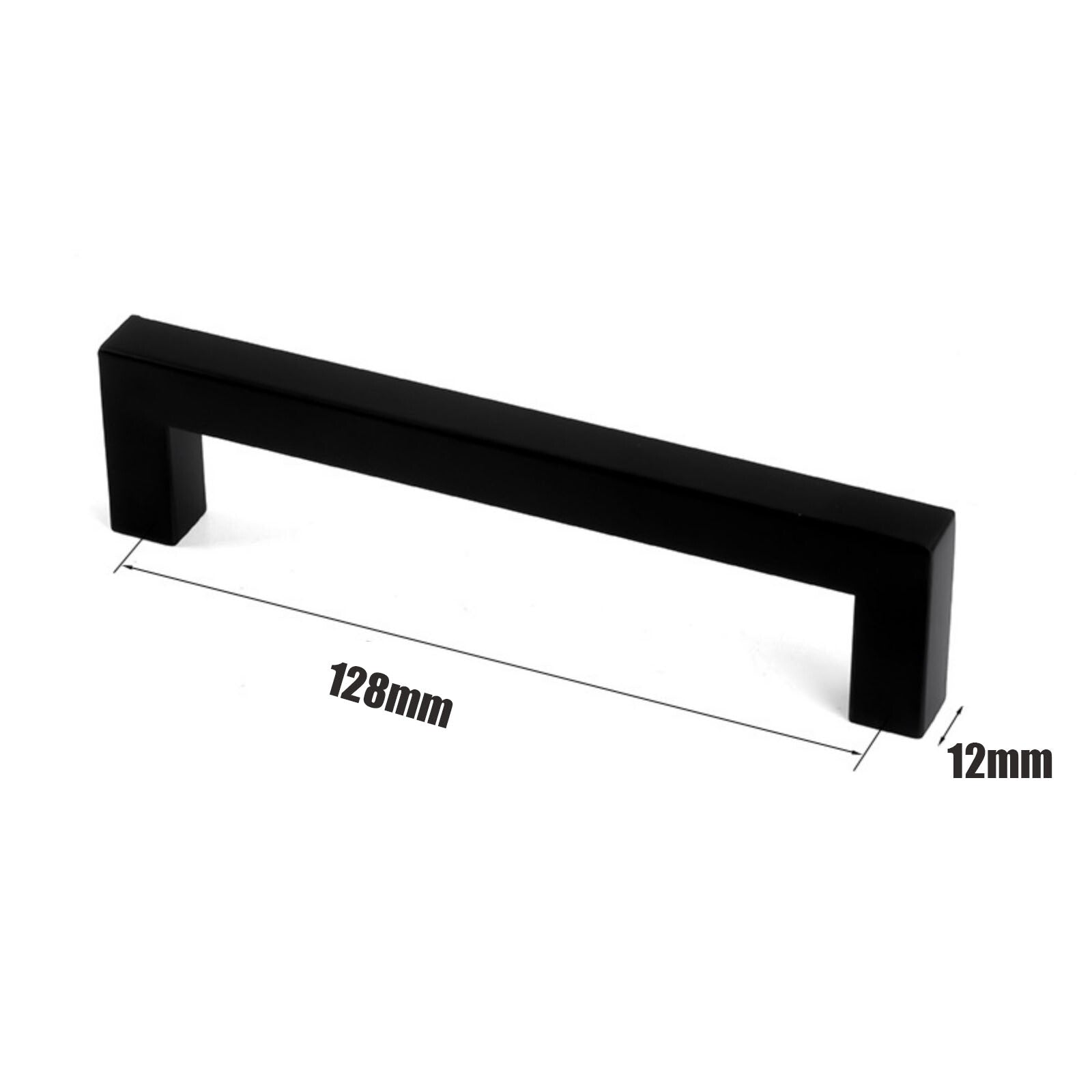 5 Pack Matte Black Cabinet Handles – Stainless Steel Drawer Pulls for Kitchen Cupboards and Doors
