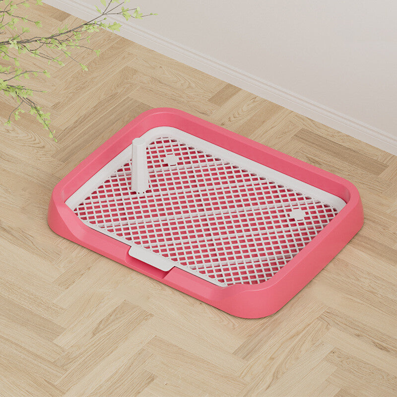 Indoor Dog Potty Trainer Pad Tray - Small Puppy Toilet Pee Tray with Grille