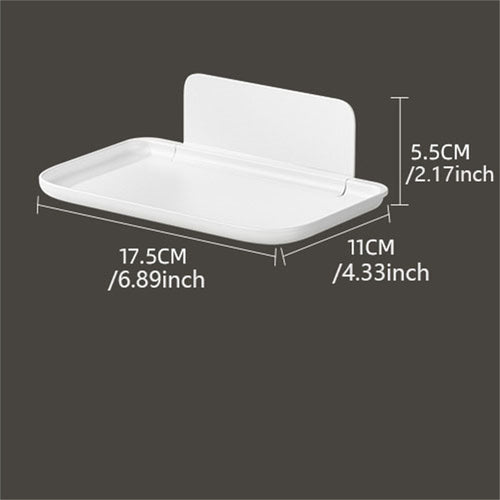 2 Pack Folding Wall Mounted Shelf – Punch Free Foldable Storage Rack for Bedroom, Bathroom and RV