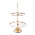 2 Tier Gold Mirror Cake Stand for Wedding, Birthday & Dessert Display