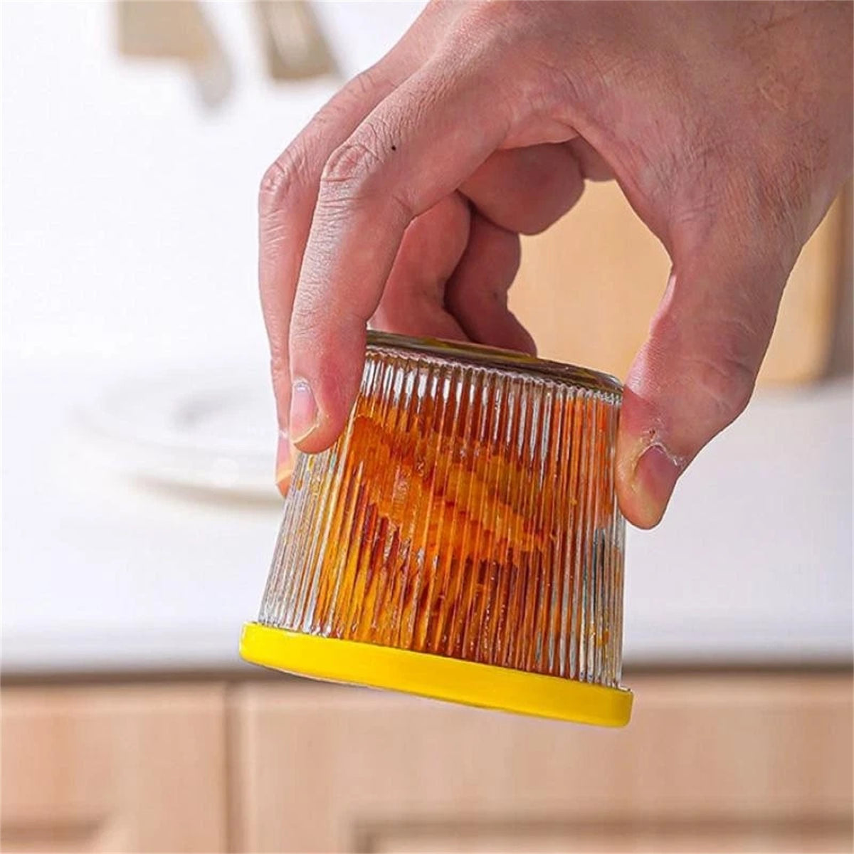 Glass jar size approx 8.3 x 6.5 cm