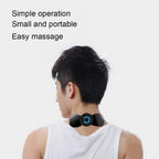 Man wearing the mini massager