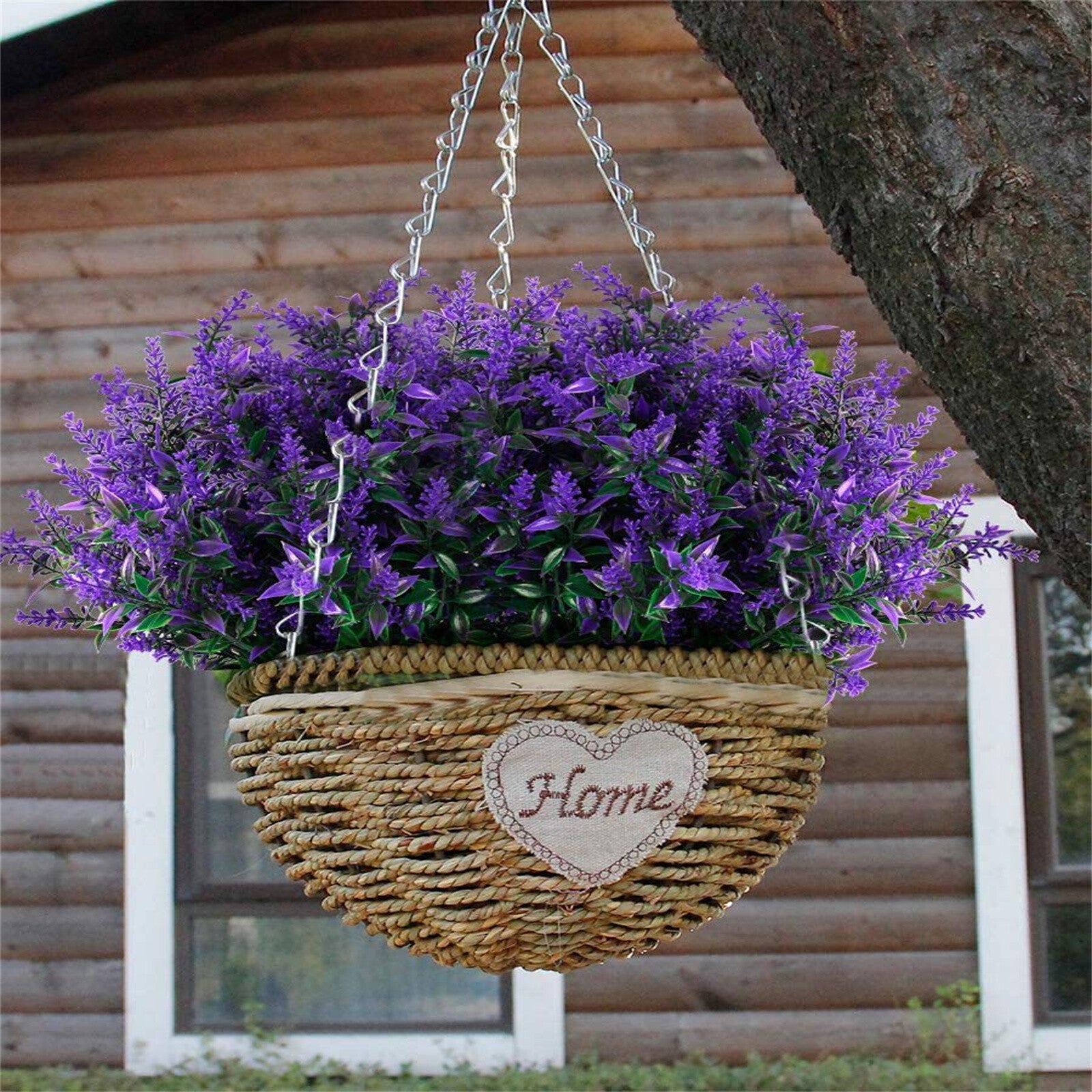 30PCS Artificial Lavender Flowers – UV Resistant Outdoor Faux Plants Garden Decor