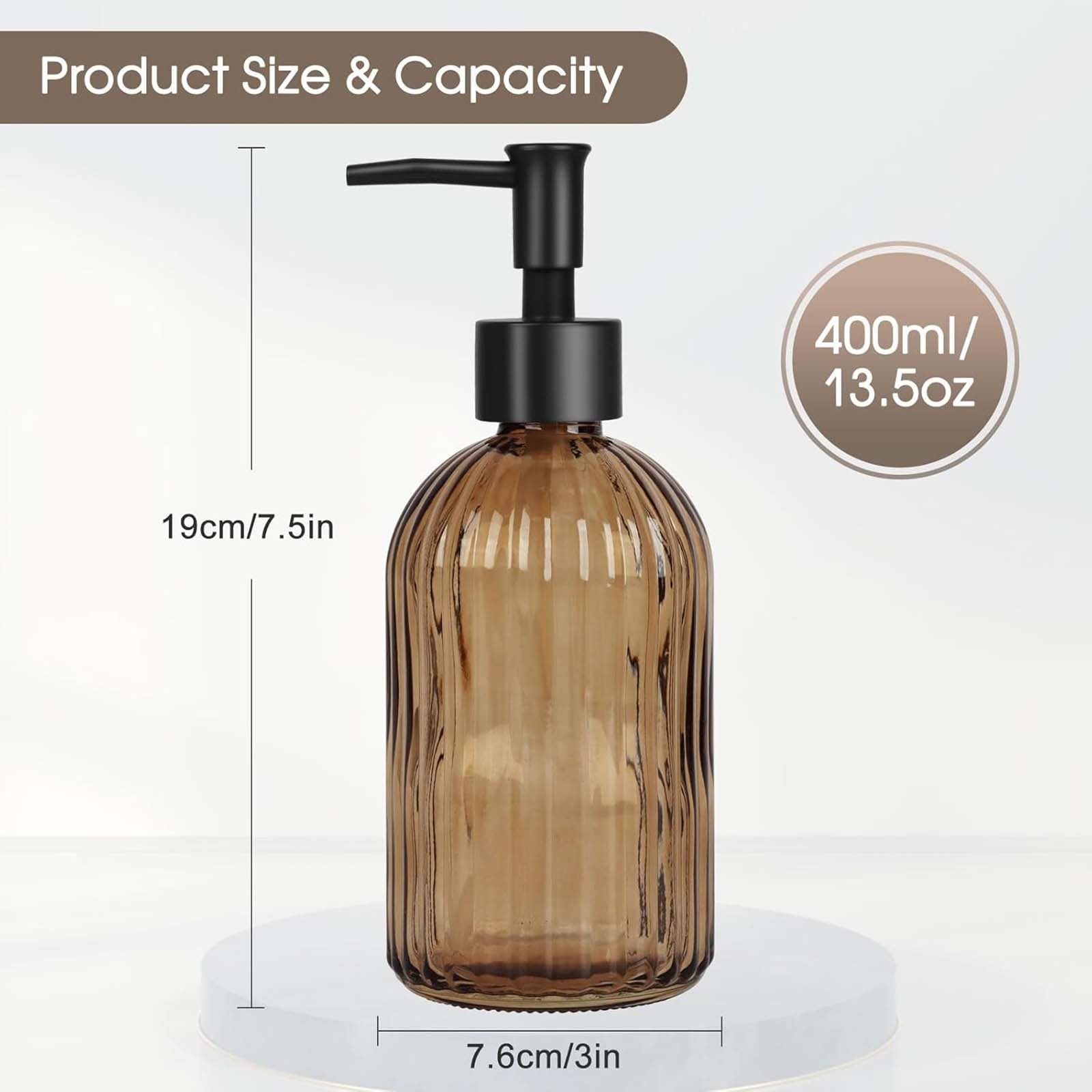 2PCS 400ML Shower Soap Dispenser Pump Bottles Shampoo Conditioner Refillable