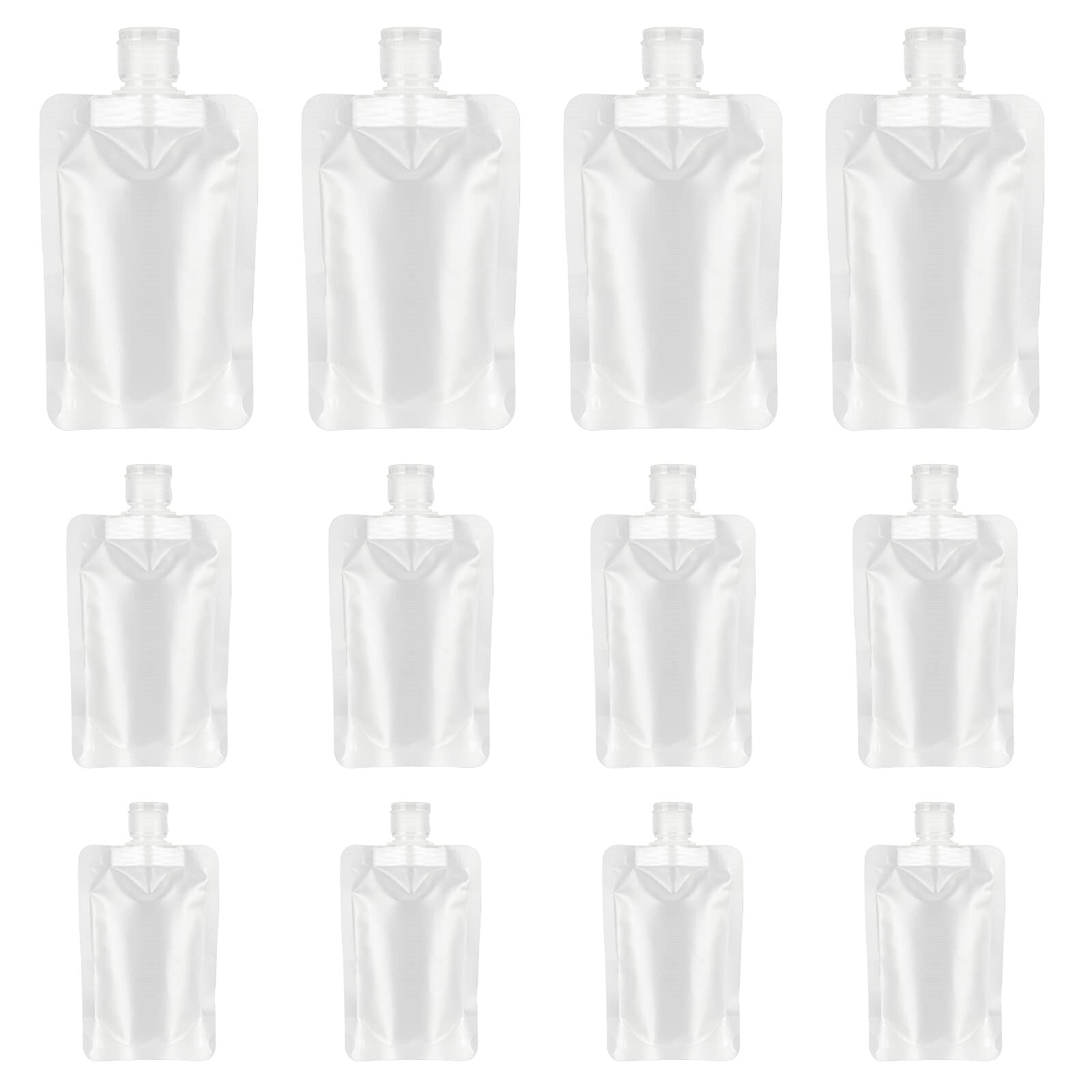 50PCS Reusable Travel Sample Pouches – Empty Plastic Bags for Makeup, Lotion, Shampoo and Liquid Toiletries