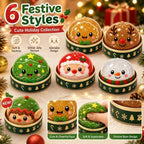 Six festive glitter squishy styles