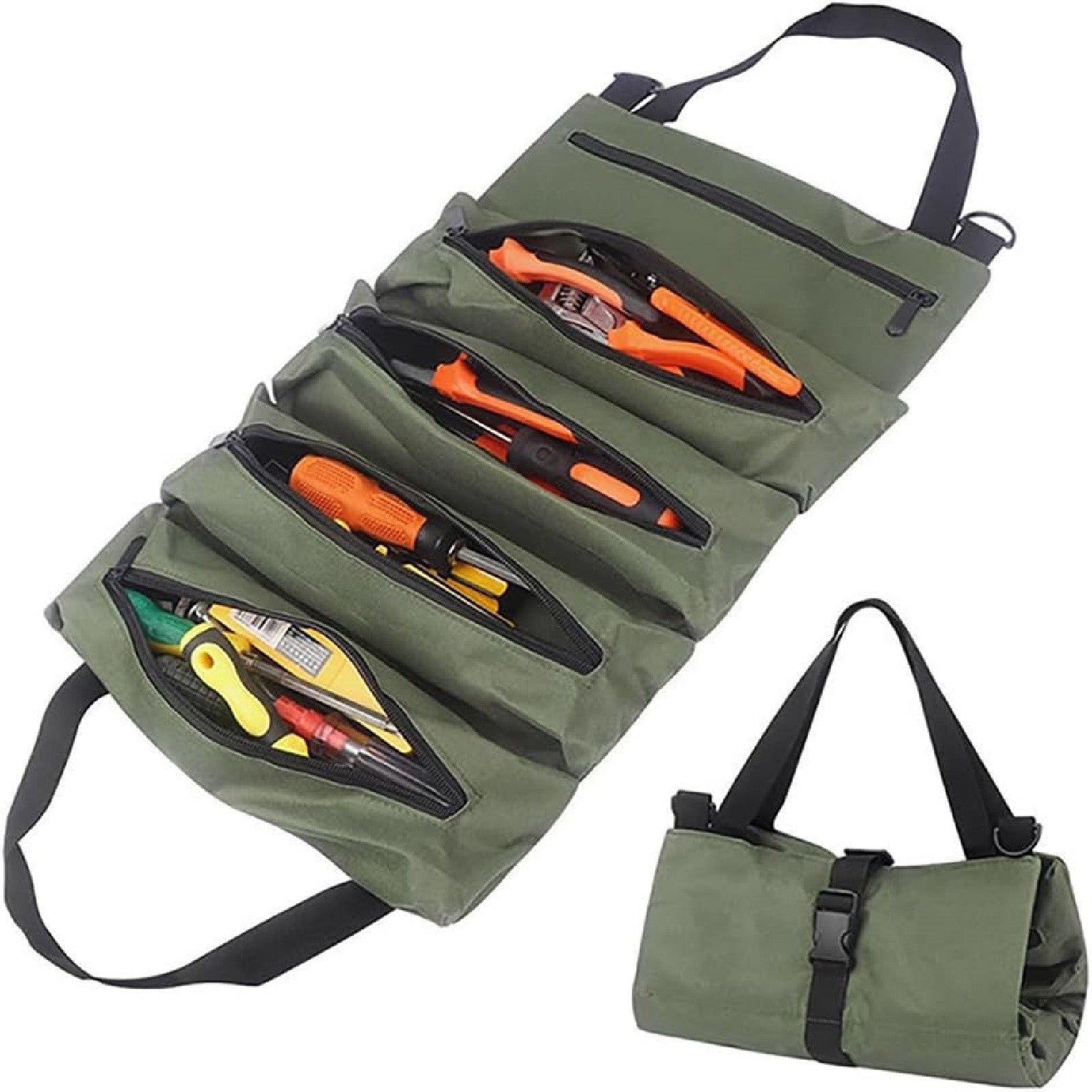 2pcs Roll Up Tool Bag Organizer – Multi-Pocket Wrench Pouch Portable Hanging Tool Storage (47×28cm)