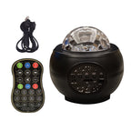 Galaxy Star Projector Night Light LED Ocean Wave Lamp Bluetooth Music Remote Control