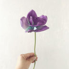 1PC Artificial Orchid Stem - Purple Turquoise Faux Flower Branch for Home and Event Decor