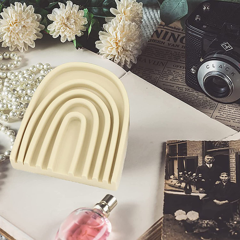 2pcs 3D Rainbow Bridge Silicone Mold | DIY Candle Soap Resin Gypsum Baking Mould