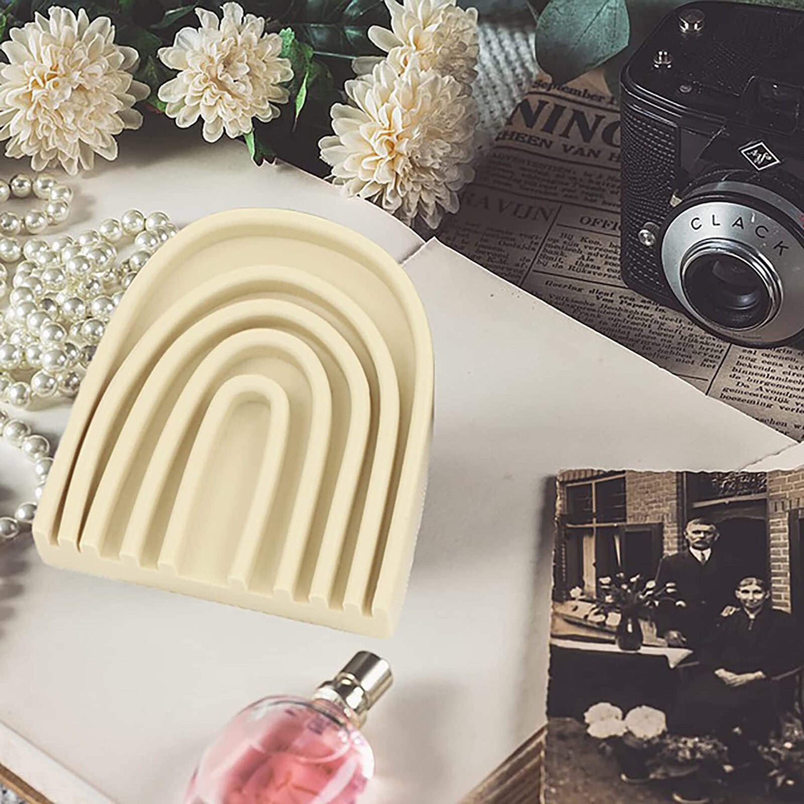 2pcs 3D Rainbow Bridge Silicone Mold | DIY Candle Soap Resin Gypsum Baking Mould
