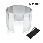 30 Plate Aluminum Alloy Camping Stove Wind Shield | Foldable BBQ Cooker Windscreen